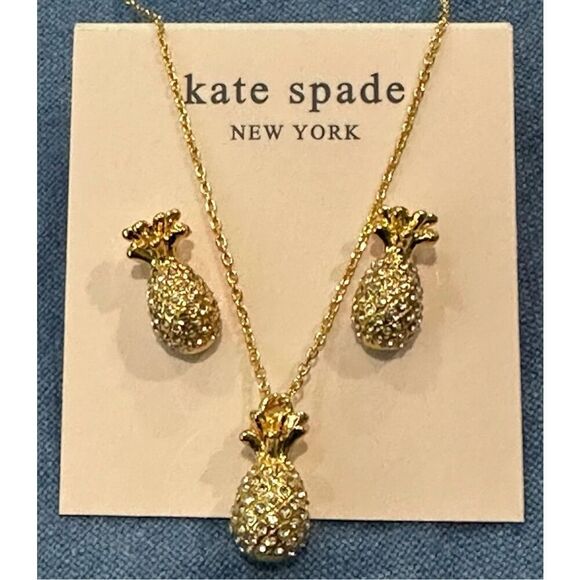 Kate Spade NEW necklace & earrings SET - Pineapple Passion jewelry - Picture 2 of 13